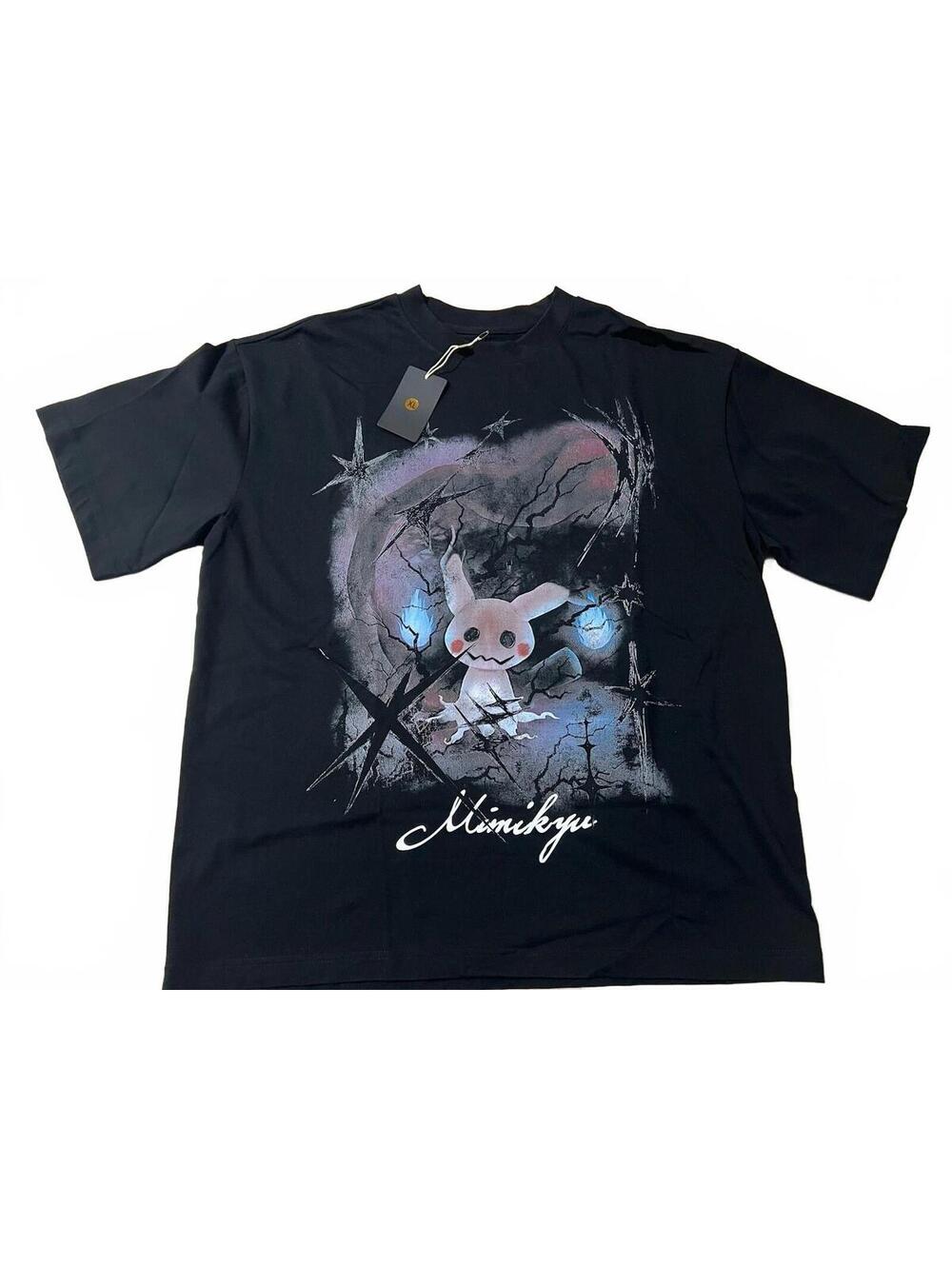 Dechire Black Mimikyu Graphic T-Shirt Size Large